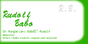 rudolf babo business card